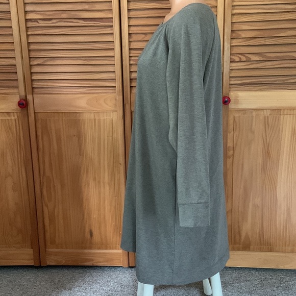 Mind over Matter gray shirt dress XL long sleeves cozy coverup beach pool - Picture 3 of 8